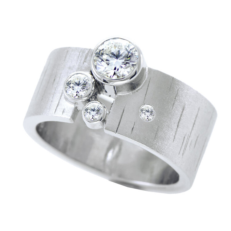 gravity 1.00ct round diamond 14k white gravity