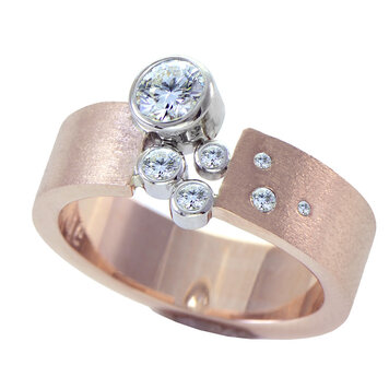 gap 0.50ct round diamond 14k rose gap