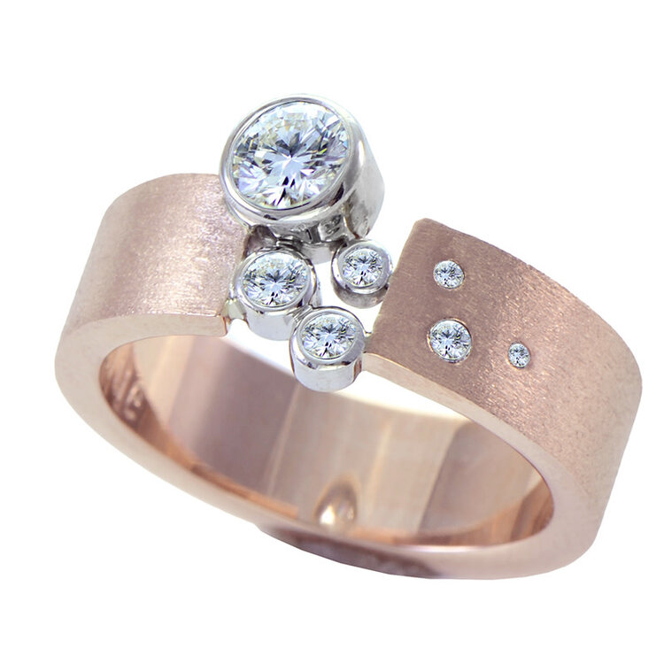 gap 0.50ct round diamond 14k rose gap