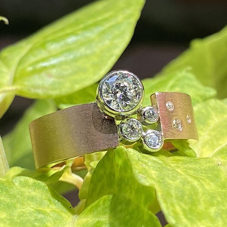 gap 0.50ct round diamond 14k rose gap