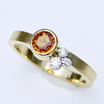 gap 0.78ct orange sapphire mini gap