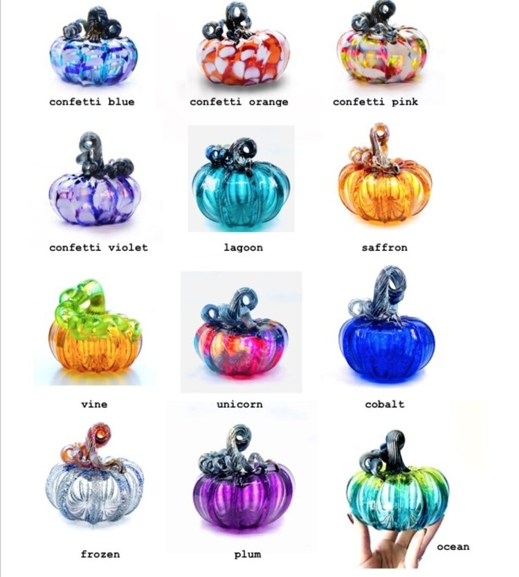 glass pumpkins large handblown glass pumpkin