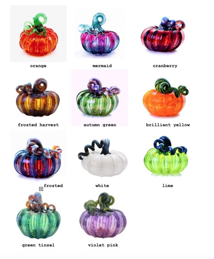 glass pumpkins large handblown glass pumpkin
