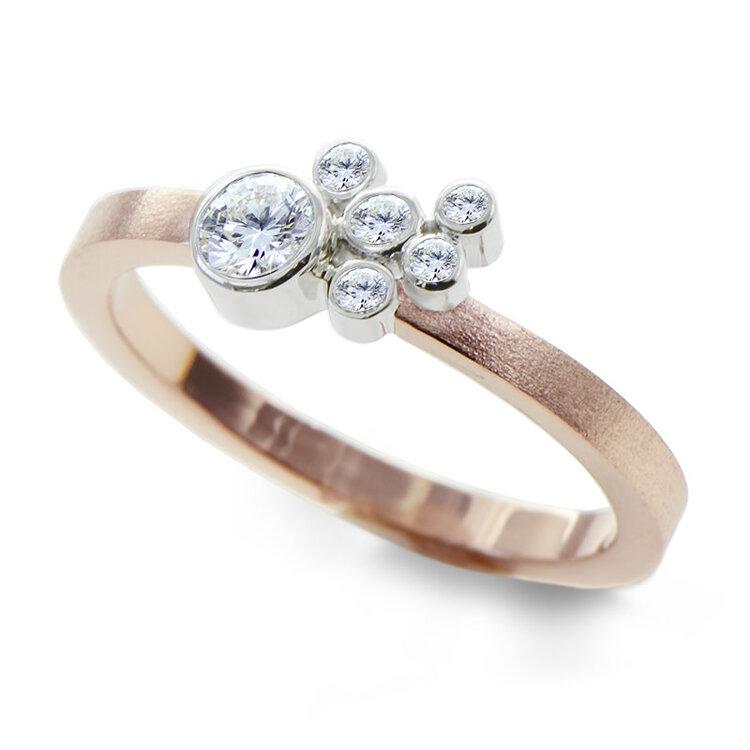 gap 0.23ct round diamond 14k rose mini gap