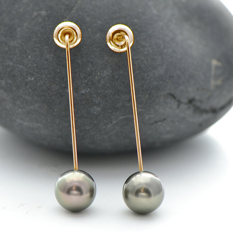 minimal 14kw tahitian south sea pearl drops