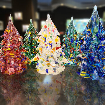 glass christmas trees handblown glass christmas trees sprinkled
