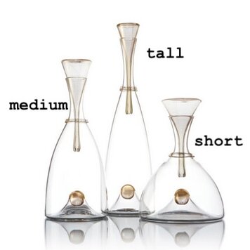24k gold clear glass  decanters