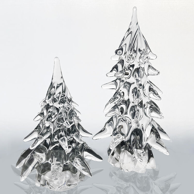 glass christmas trees handblown christmas tree  clear small