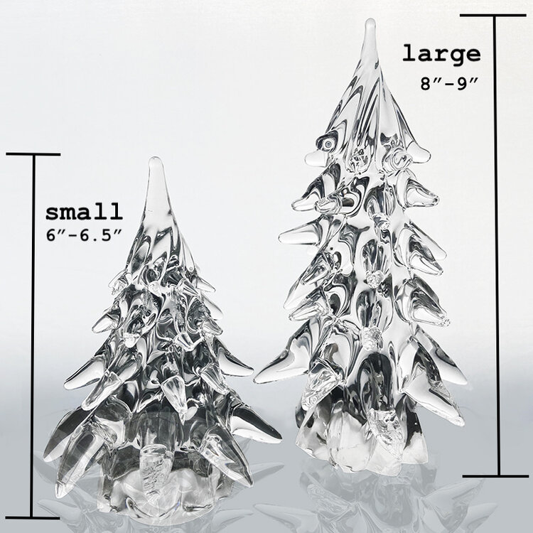 glass christmas trees handblown christmas tree  clear small