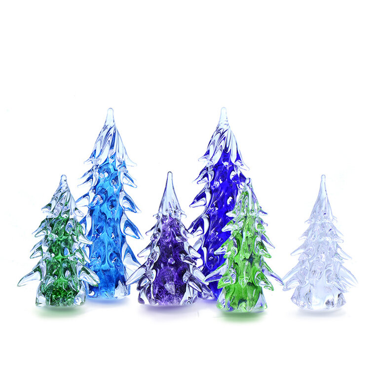 glass christmas trees handblown glass christmas tree large