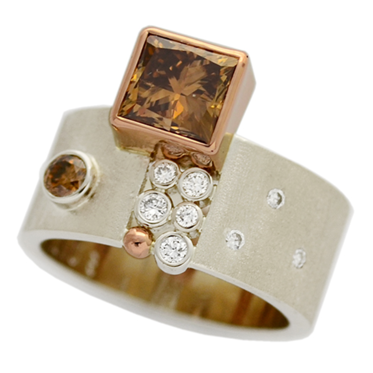 rings 2.05ct cognac diamond gap