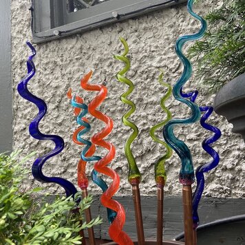 glass spires handblown glass spiral spires small