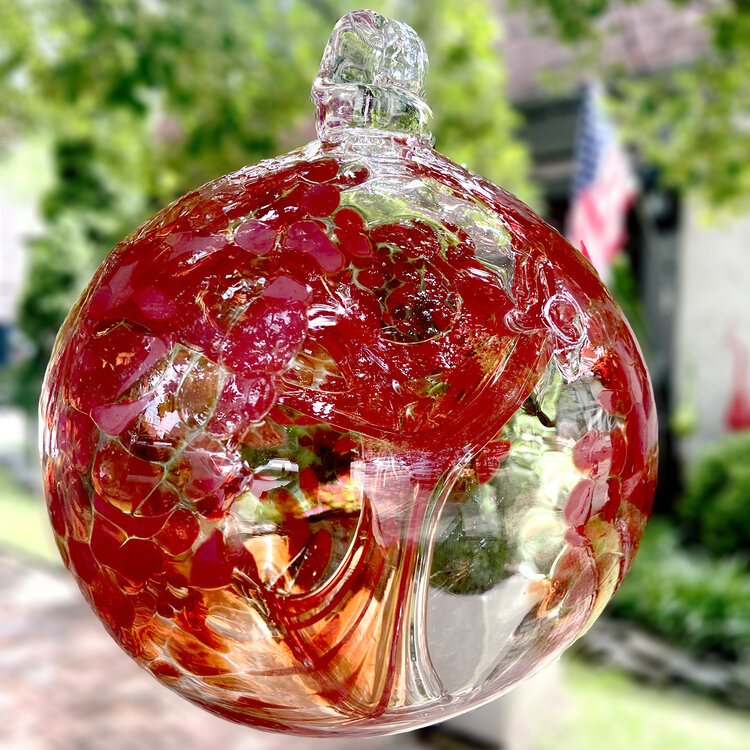 glass balls handblown glass spirit ball 9"