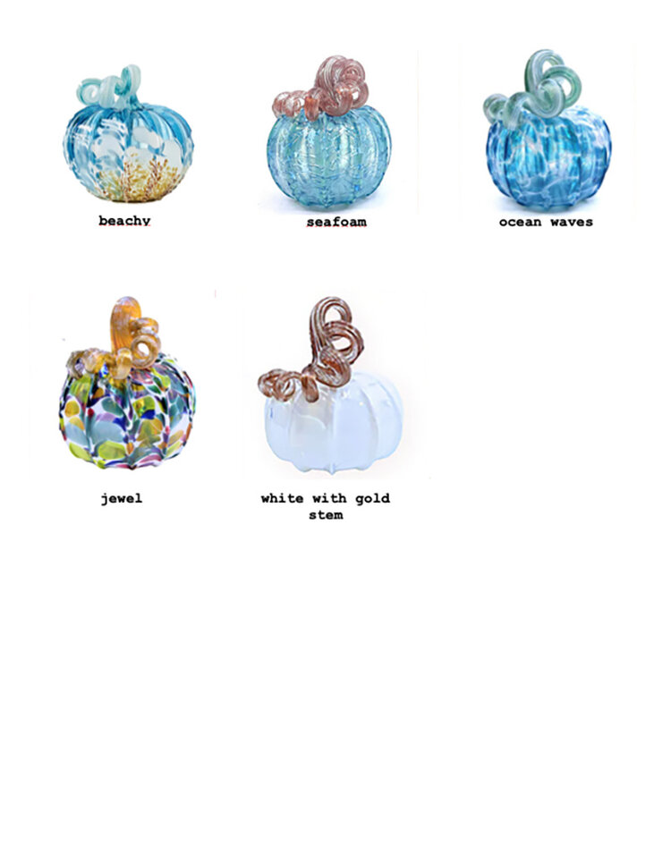 glass pumpkins mini handblown glass pumpkin