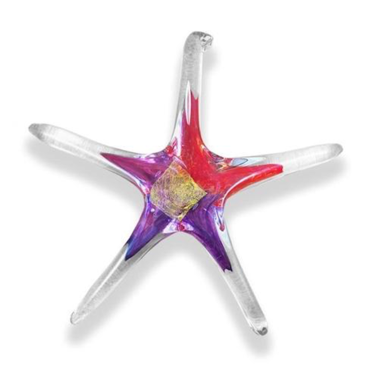 glass stars handblown glass hanging jumbo star 9"