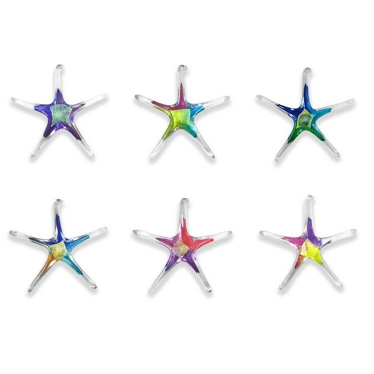 glass stars handblown glass hanging jumbo star 9"