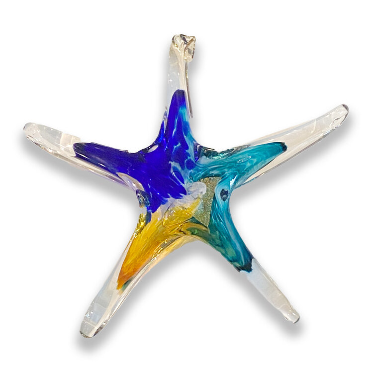 glass stars handblown glass hanging jumbo star 9"