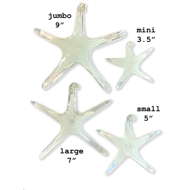 glass stars glass hanging star, mini glow-in-the-dark