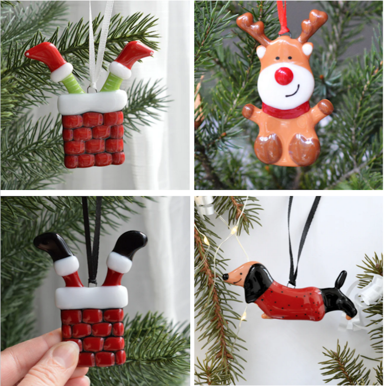 handmade glass mini ornaments