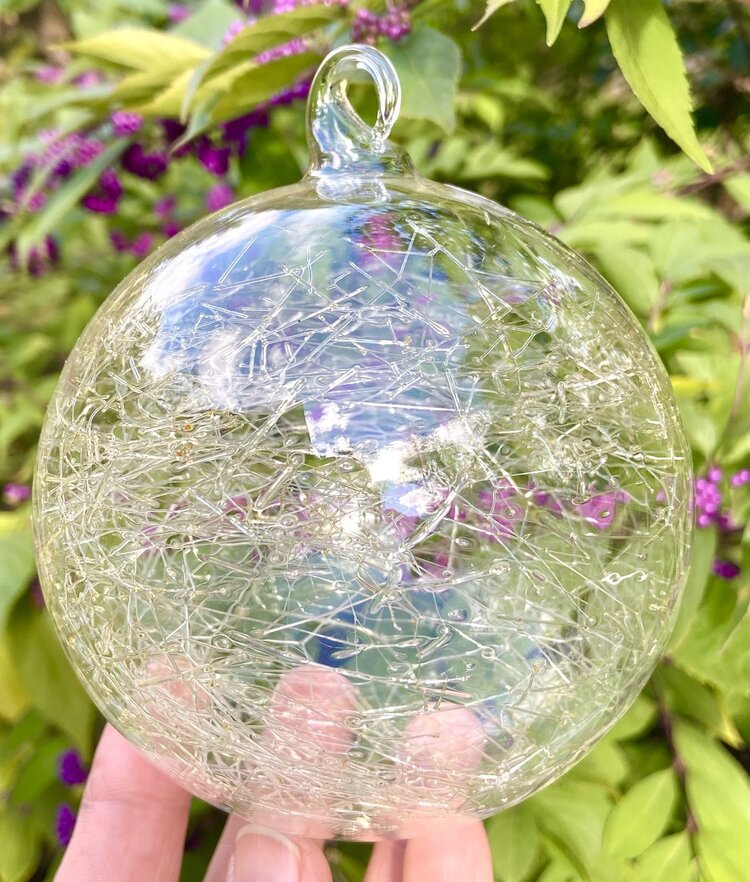 glass balls spun glass ornament