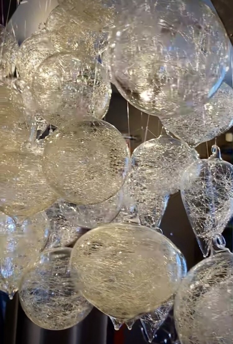 glass balls spun glass ornament