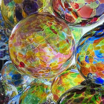 glass balls calico ball 6" ball