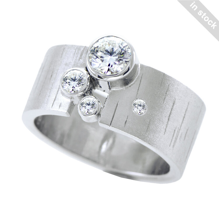 gravity 1.00ct round diamond 14k white gravity