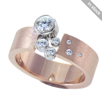 gap 0.50ct round diamond 14k rose gap