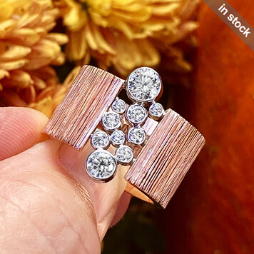 gap 0.84cttw diamond 14k rose wide gap