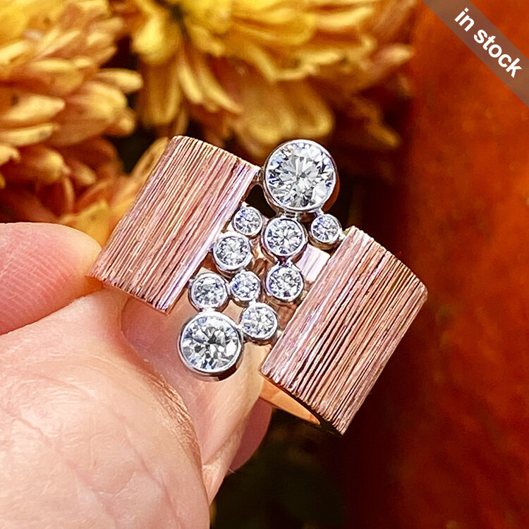 gap 0.84cttw diamond 14k rose wide gap