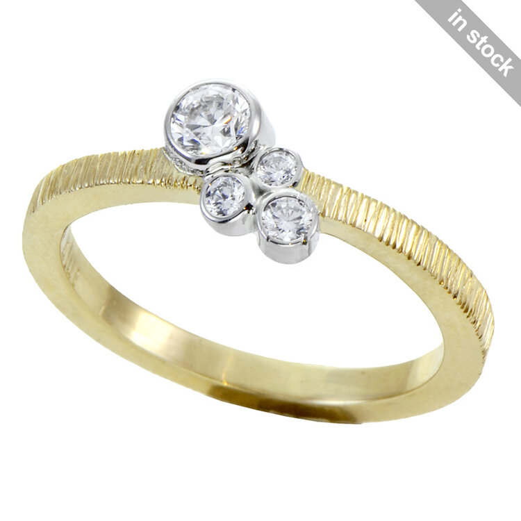 gap 0.25ct round diamond 14k yellow knockout mini gap