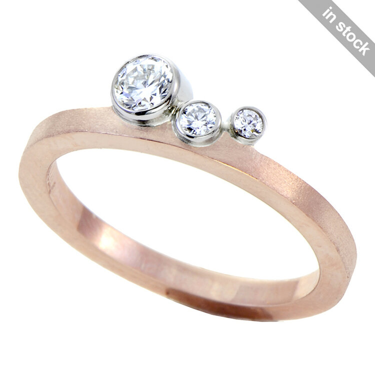 topstack 0.25ct round diamond 14k rose mini topstack