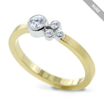 gap 0.27ct round diamond 14k yellow mini gap