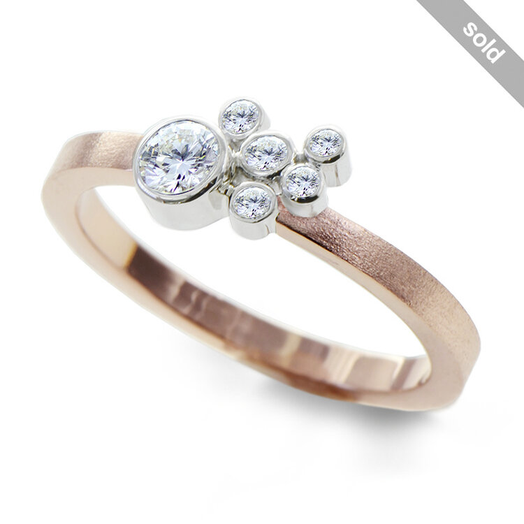 gap 0.23ct round diamond 14k rose mini gap