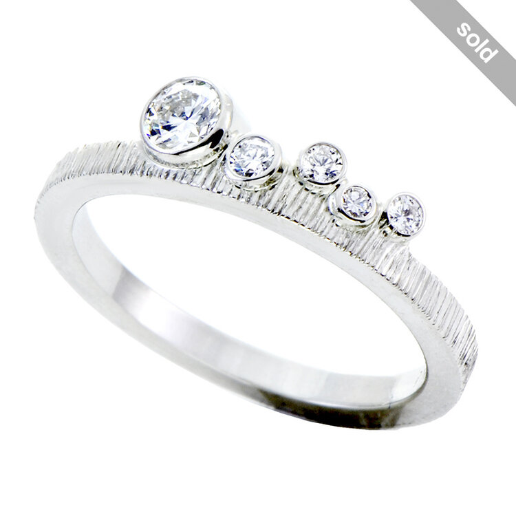 topstack 0.25ct round diamond 14k white knockout mini topstack