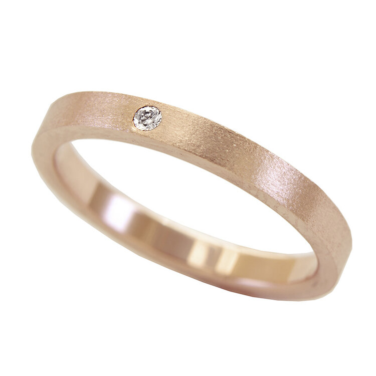 rings 0.02ct diamond 14k gold mini minimal band