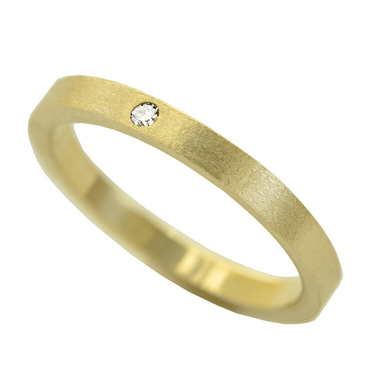 rings 0.02ct diamond 14k gold mini minimal band
