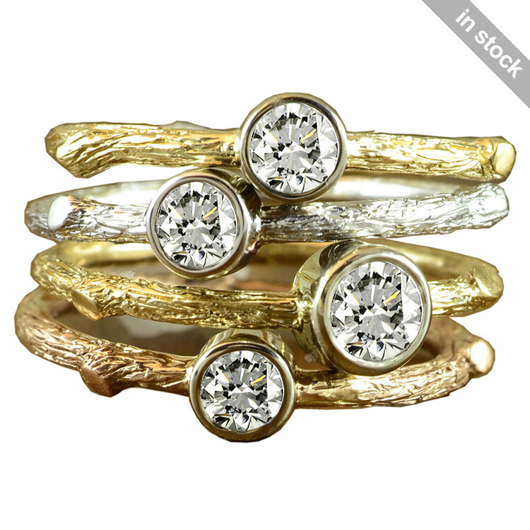 heritage - woods 0.50ct diamond branch ring