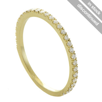 rings diamond 3/4 microset in 14k yellow gold
