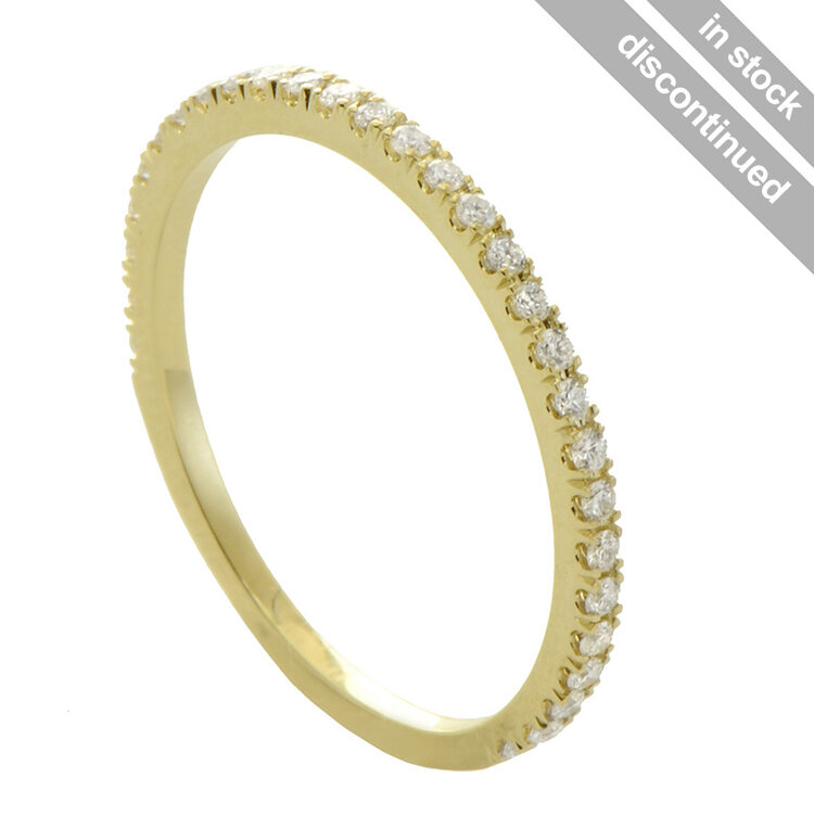 rings diamond 3/4 microset in 14k yellow gold