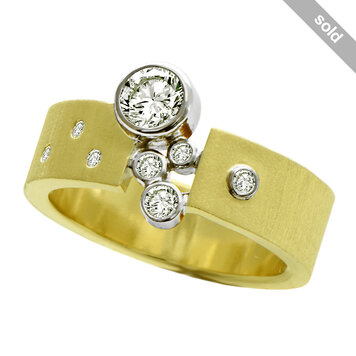 gap 0.44ct diamond 18k royal yellow gold gap