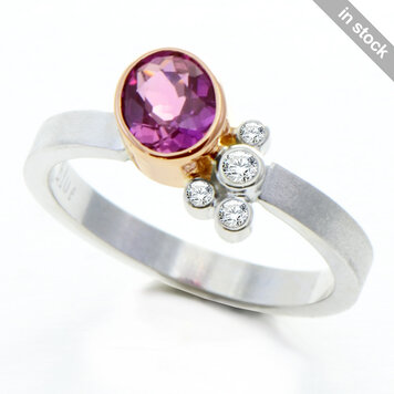 gap 0.83ct pink sapphire mini gap