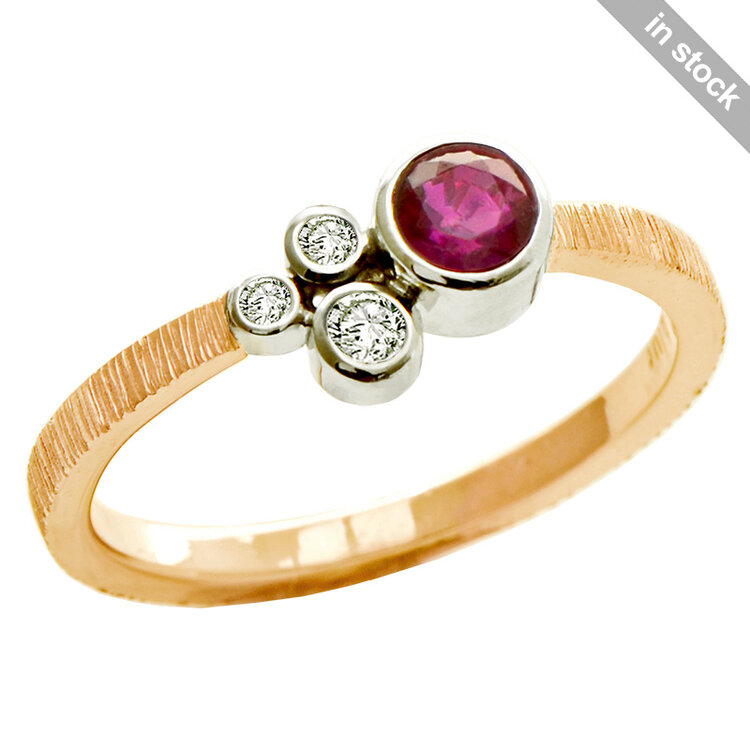 gap 0.62ct ruby mini gap 14k rose gold