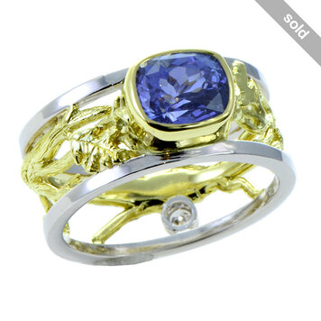 heritage - woods 2.70ct ceylon sapphire 14w /18kry open woods