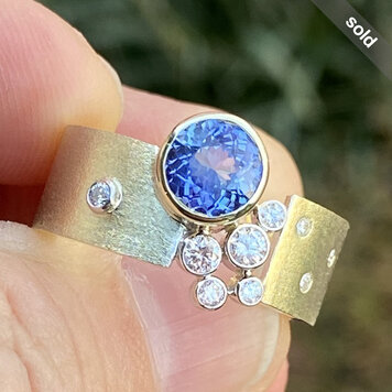 rings 1.54ct ceylon sapphire 14k green gold gap