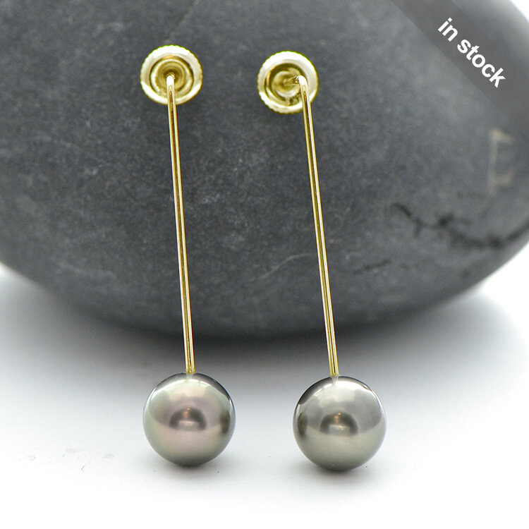 minimal 14kw tahitian south sea pearl drops