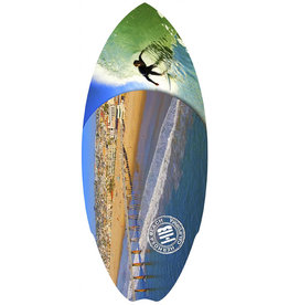 C-YA HERMOSA BEACH POSTCARD MINI WOOD SURFBOARD