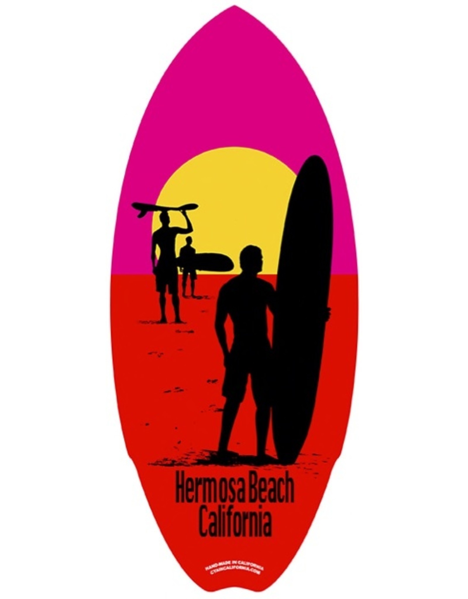 C-YA HERMOSA BEACH ENDLESS SUNSET MINI WOOD SURFBOARD
