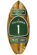 C-YA HERMOSA BEACH ROUTE 66 MINI WOOD SURFBOARD
