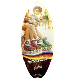 C-YA HERMOSA BEACH ROLLER SKATE MINI WOOD SURFBOARD